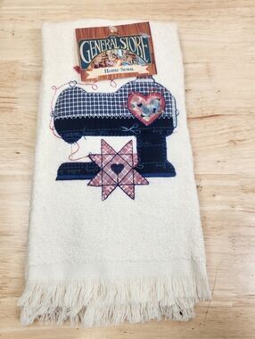 The General Store Hand Towel Made In USA Vintage Country Cottagecore NWT